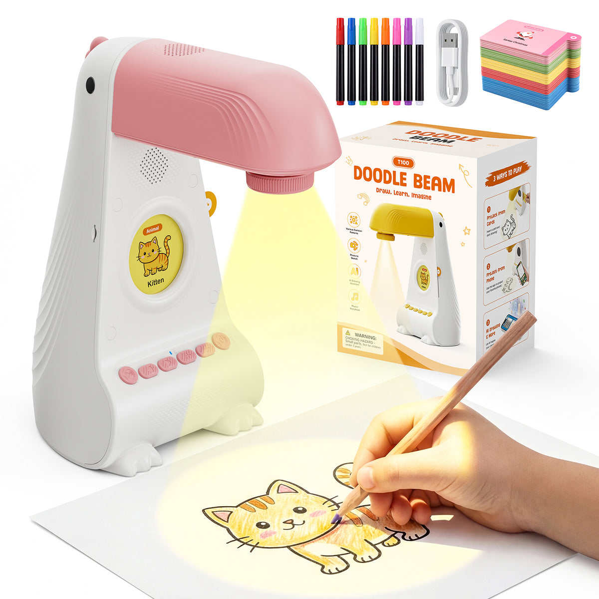 Kikidex AI Drawing Tracing Projector, Gift for Boys & Girls Ages 4+