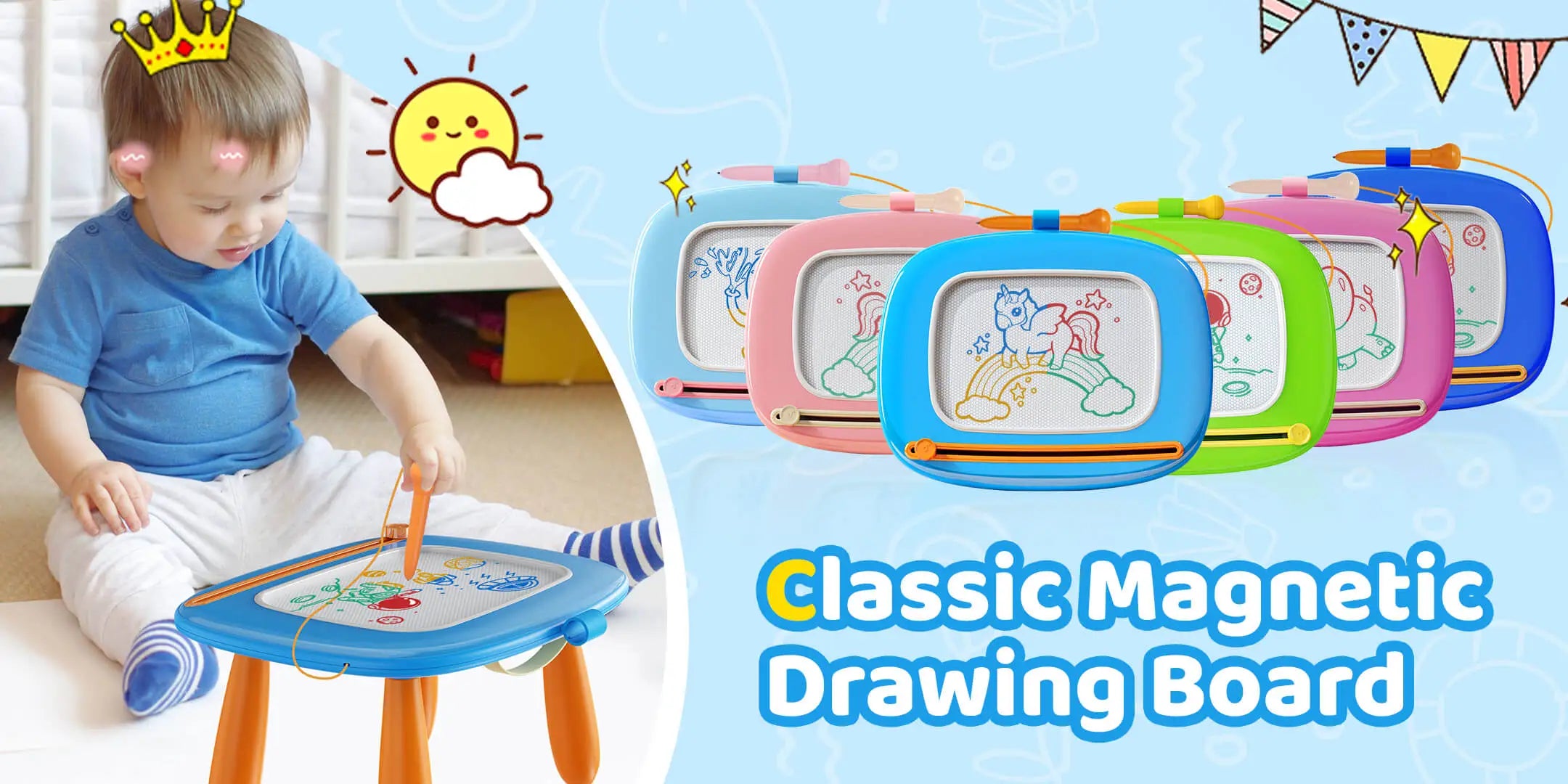 Kikidex Toddler Toys Magnetic Drawing Board leaning education toys