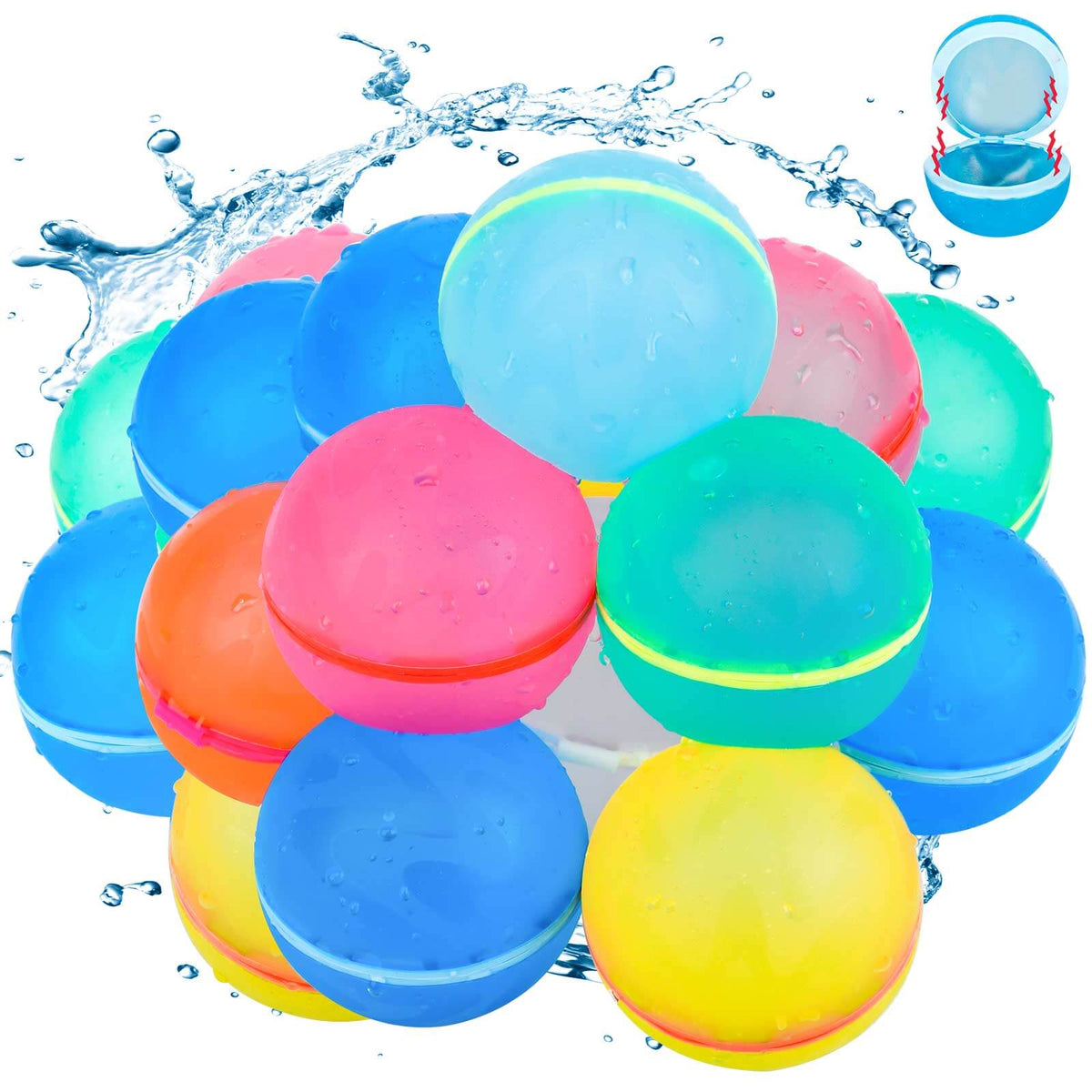 Kikidex Reusable Water Balloons 16Pack