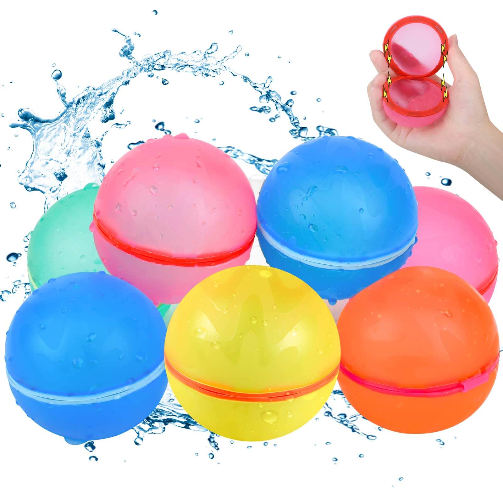Magnetic Reusable Water Balloons Outdoor Water Summer Fun Toys Birthday Gift