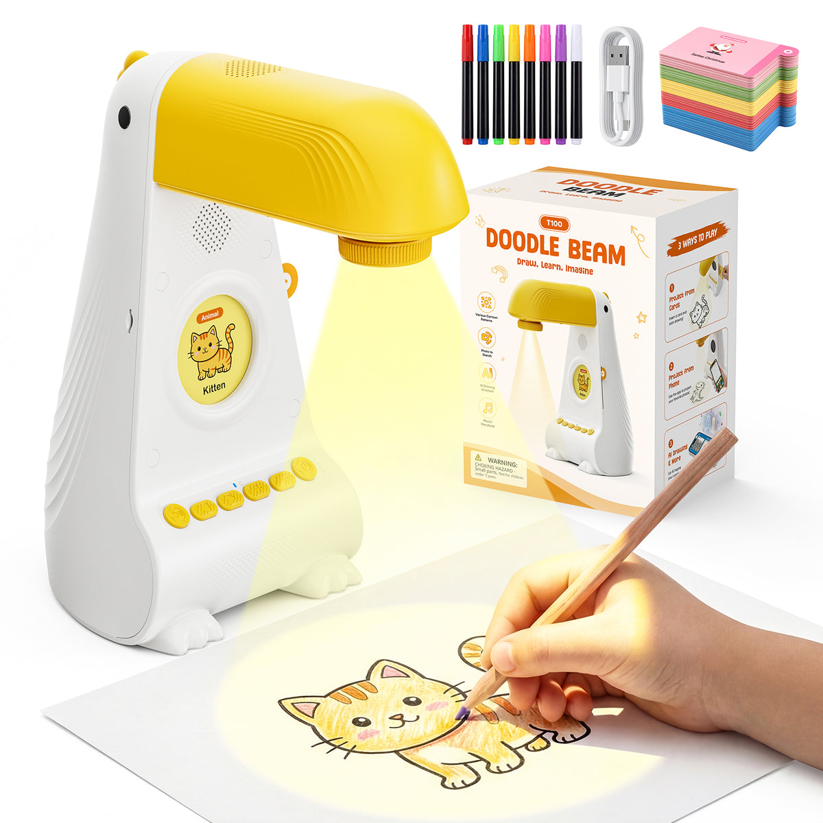 Kikidex AI Drawing Tracing Projector, Gift for Boys & Girls Ages 4+