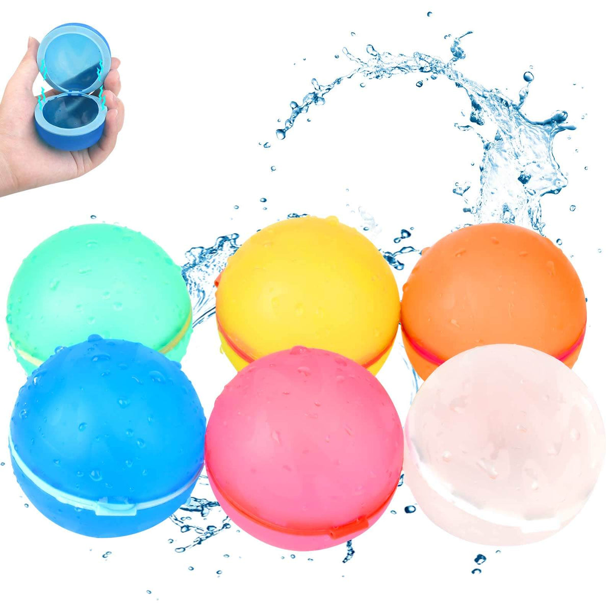 Magnetic Reusable Water Balloons Summer Fun Toys Pool Yard Toys