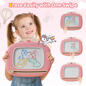 Kikidex Toddler Toys Upgraded Magnetic Drawing Board Toys for Toddlers 1 2 3 Year Olds Birthday Christmas Gifts