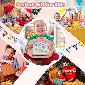 Kikidex Toddler Toys Upgraded Magnetic Drawing Board Toys for Toddlers 1 2 3 Year Olds Birthday Christmas Gifts